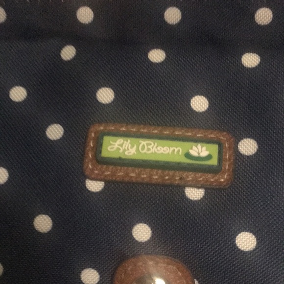 Lily Bloom Purse, Navy/white polka dots, NWT - Picture 2 of 3